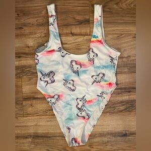 Rave unicorn rainbow bodysuit size XL